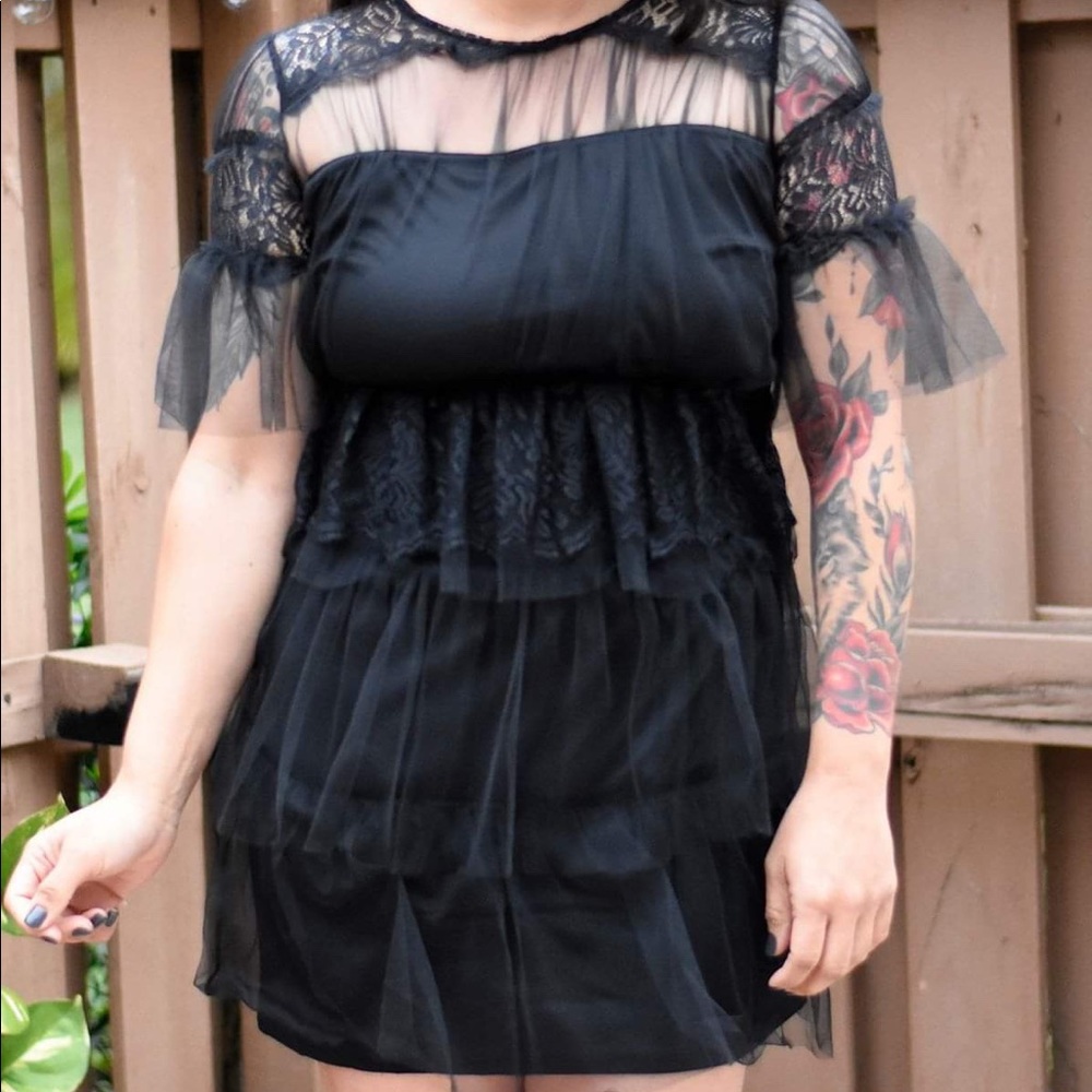 Lace Little Black Dress - Picture 2 of 3